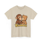 Kindness Monkey & Bear T-Shirt — Cute Hug Graphic Tee