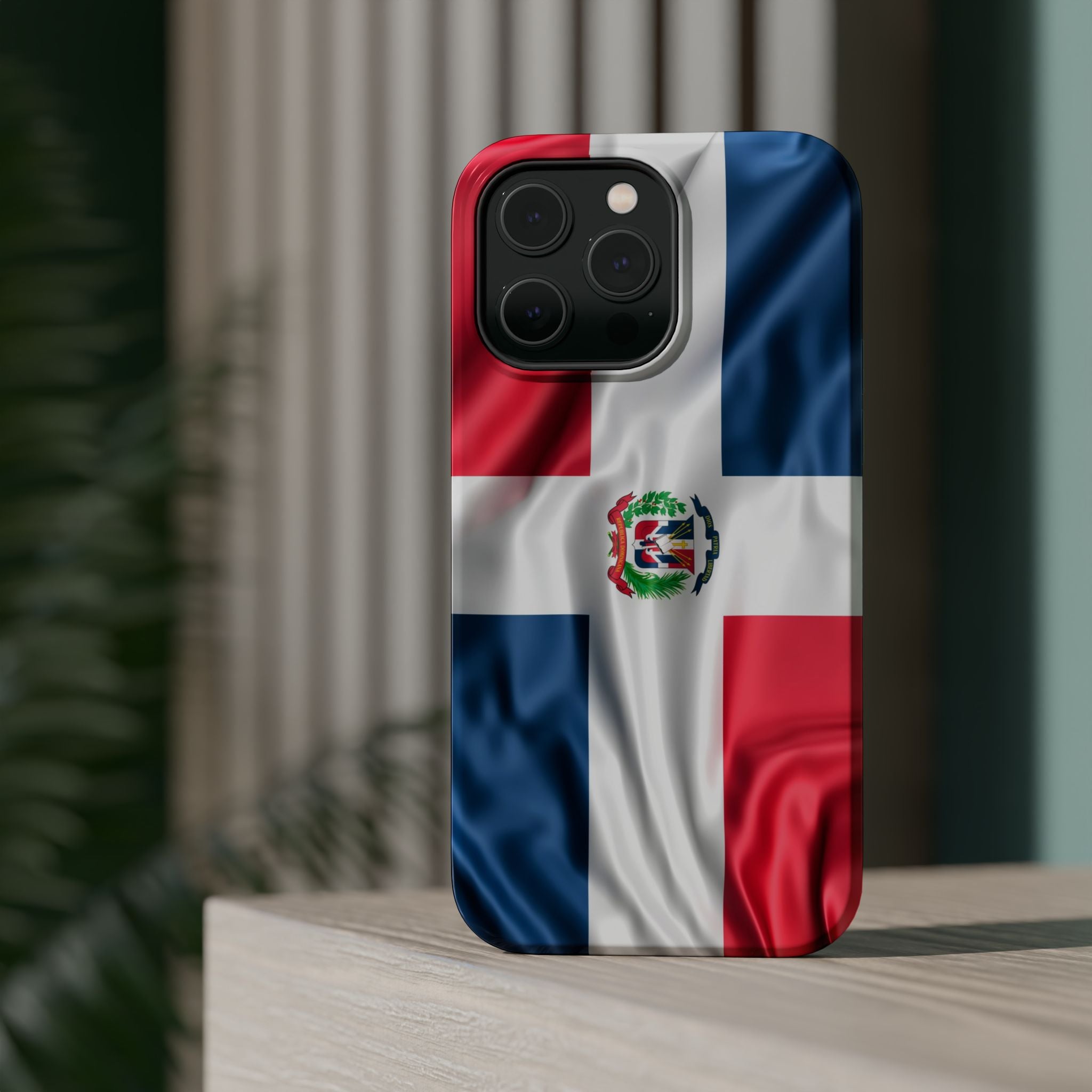 Dominican Republic Flag Magnetic Impact Resistant Phone Case