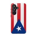 Puerto Rico Flag Tough Phone Case Patriotic Red & White Stripe Design