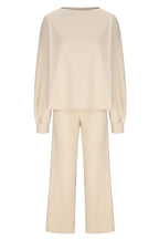 Round Neck Long Sleeve Top and Pants Set