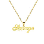 Custom Name Custom Stainless Steel Necklace 18K Gilded Letters