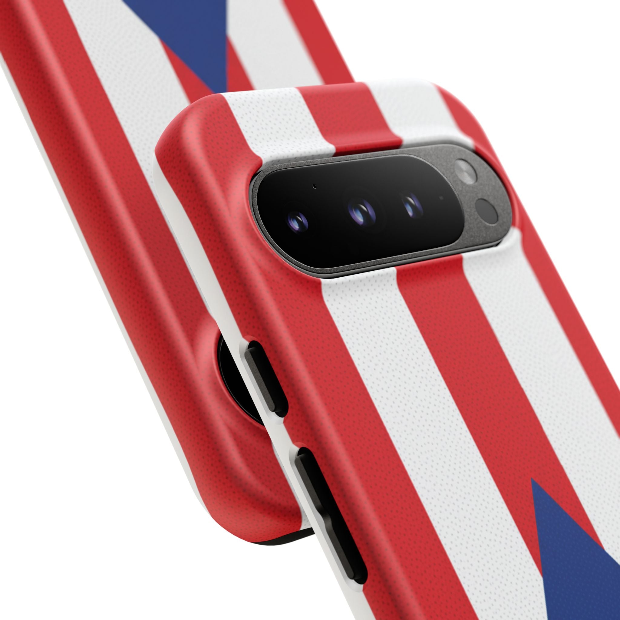 Puerto Rico Flag Tough Phone Case Patriotic Red & White Stripe Design