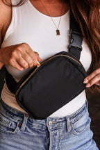 Fiery Red Waterproof Zipped Crossbody Chest Bag 20*5*14cm
