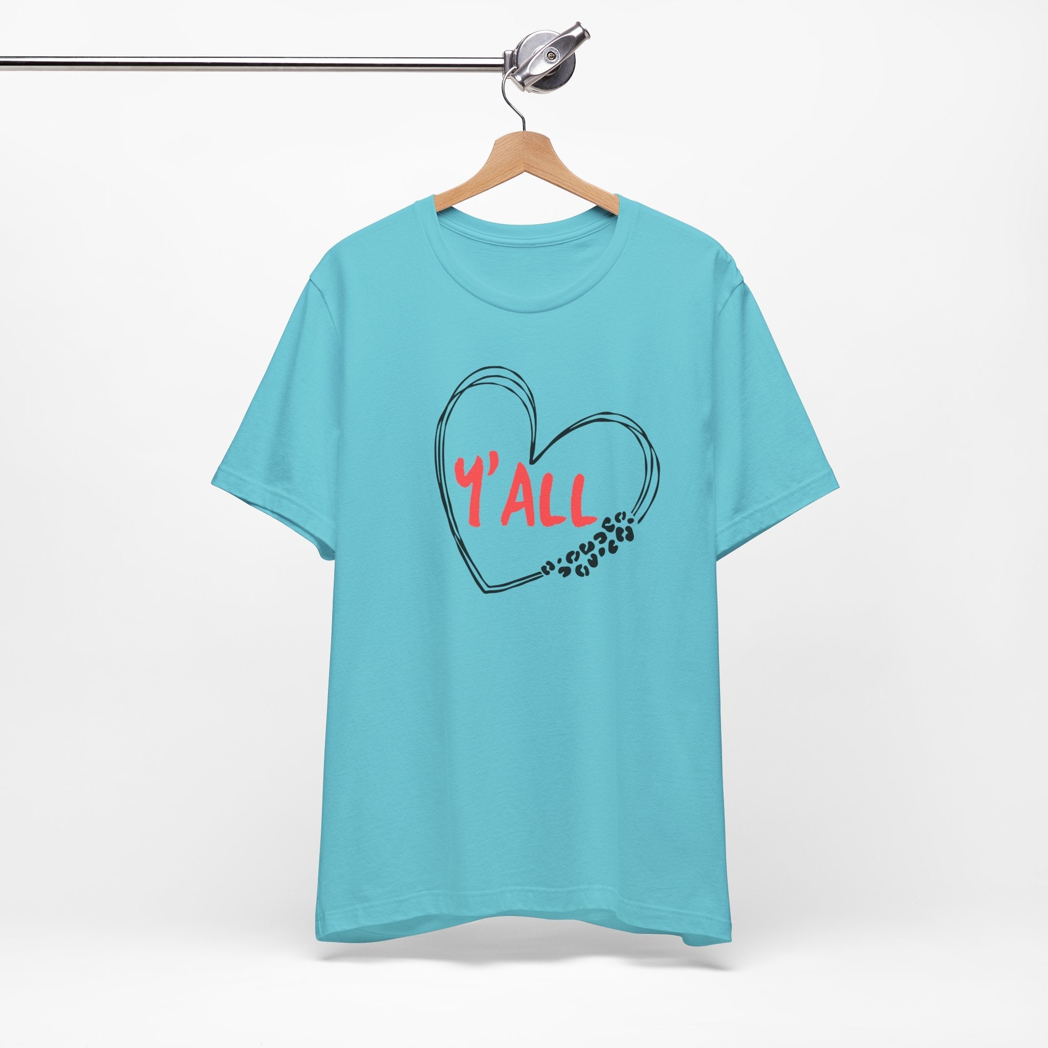 Heartfelt Love Unisex Tee - Casual Style, Y'all Shirt, Gift for Friends, Valentine's Day, Cozy Outfit, Everyday Wear