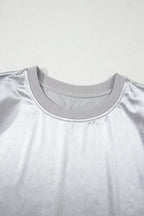 Round Neck Satin Tank Top