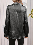 Satin Minimalist Long Sleeve Shirt
