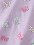 Children's Butterfly Applique Crew Neck T-Shirt