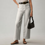 Plus Size High Waisted Slimming Solid Color Suit Pants