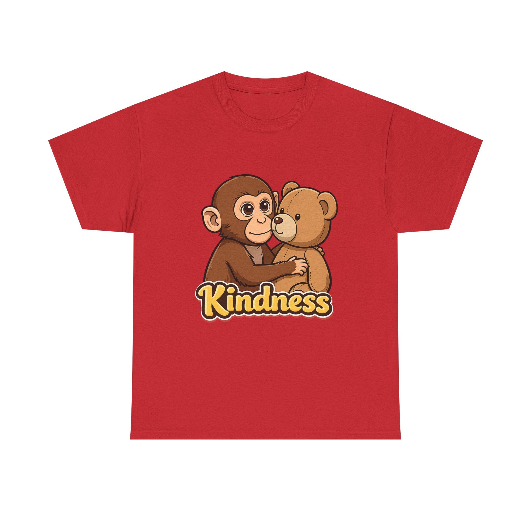 Kindness Monkey & Bear T-Shirt — Cute Hug Graphic Tee