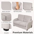 2 In 1 Velvet Sleeper Sofa With USB Port Convertible Loveseat Bed Soft Velvet Upholstery For Small Living Rooms Guests