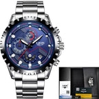 Business Elegant Men's  Watch With Chronometers Day View  Fluorescent Hands Excellent Look Unique Design Perfect Gift For Your Man