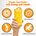 I Love Health Turmeric Drink Mix with 350mg CuminUP60® (3000mg Curcuminoids), 500mg Vitamin C, 100mg Blood Orange & Elderberry Powder | 14X Bioavailability, Immune Support, Anti-Inflammatory, Antioxidant | 15 Packets, Sugar-Free, Gluten-Free, Vegetarian