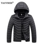 Men's Winter Casual Hooded Parka Jacket with Detachable Hat