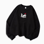 Womens Casual Sweatshirt With Print Cozy Hoodie For Fall Soft Wool Blend
