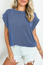 Canton Twisted Ribbed Textured Plain T Shirt