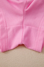 Bonbon Colorblock Edge Drop Shoulder T Shirt and Skort 2Pcs Set