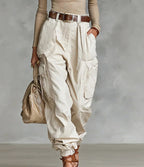 Women’s High-Waist Loose Fit Wide-Leg Casual Trousers