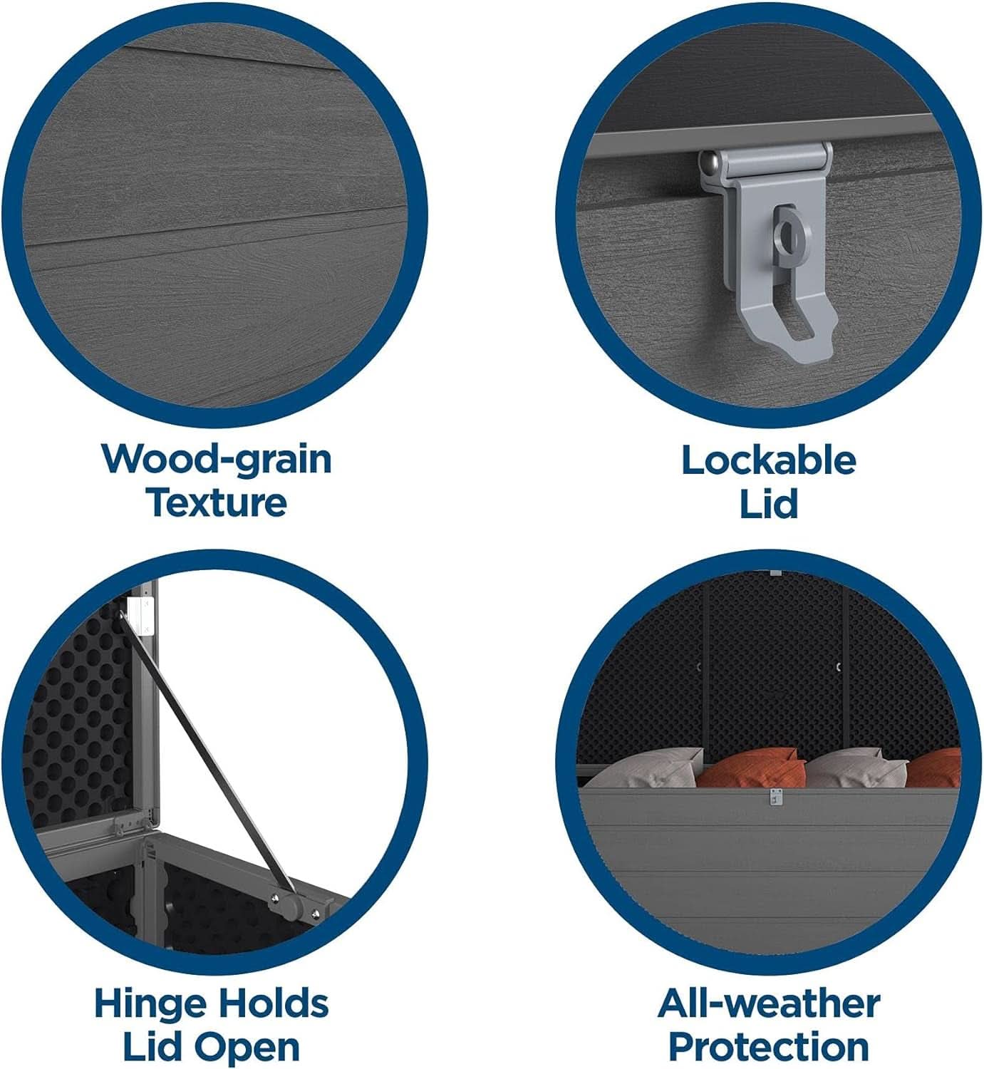 Extra Large Outdoor Patio Storage Deck Box 180 Gallons