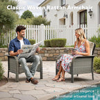All Weather Wicker Patio Furniture Set with Cushions