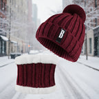 Warm Knitted Beanie & Scarf Women | Cozy Winter Bundle