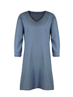 Full Size V-Neck Half Sleeve Dress