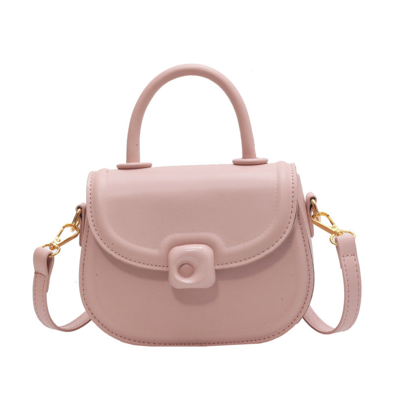 Minimalist Round PU Leather Crossbody Bag