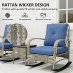 Stylish Three Piece Wicker Patio Furniture Set
