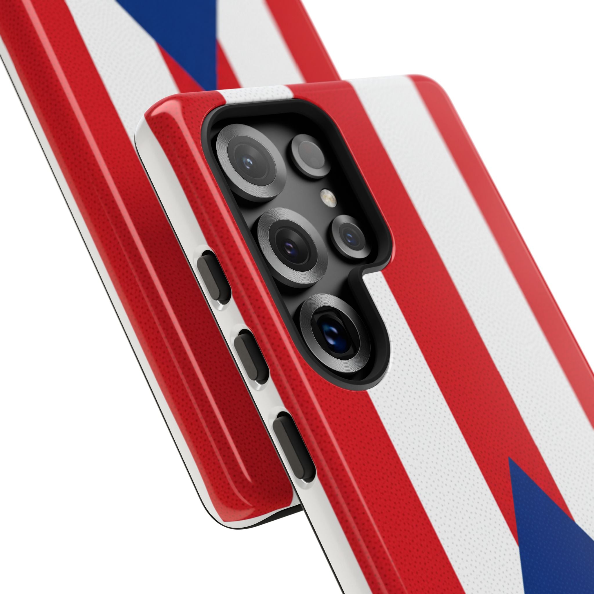 Puerto Rico Flag Tough Phone Case Patriotic Red & White Stripe Design