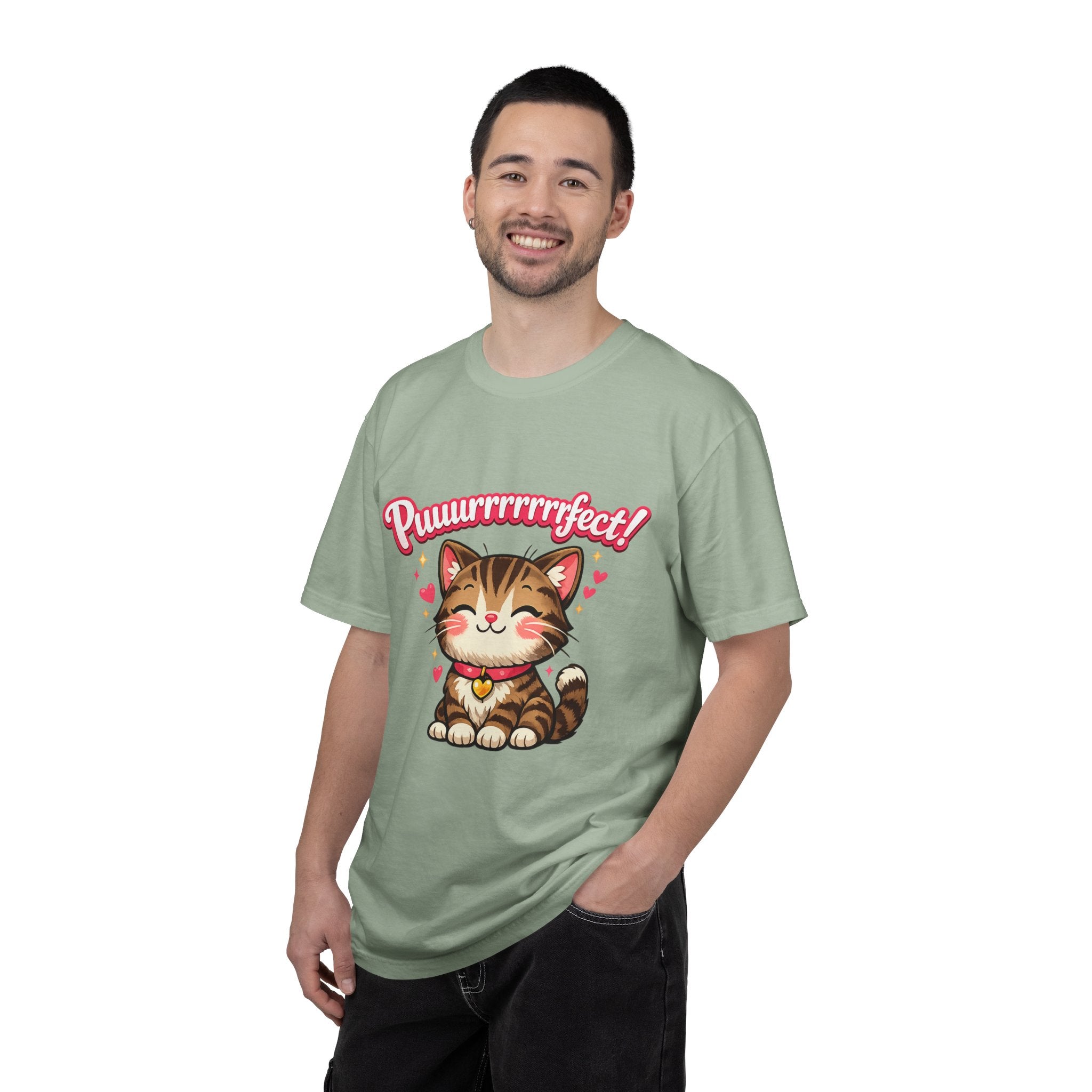 Puuurrrrfect! Cute Tabby Cat Graphic T-Shirt