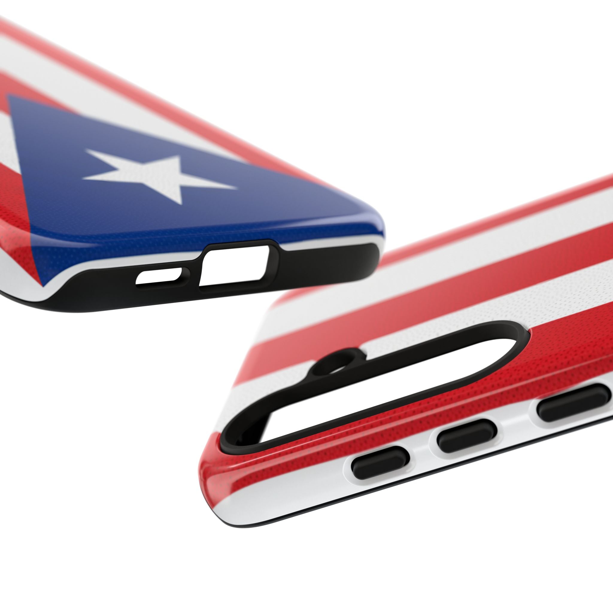Puerto Rico Flag Tough Phone Case Patriotic Red & White Stripe Design