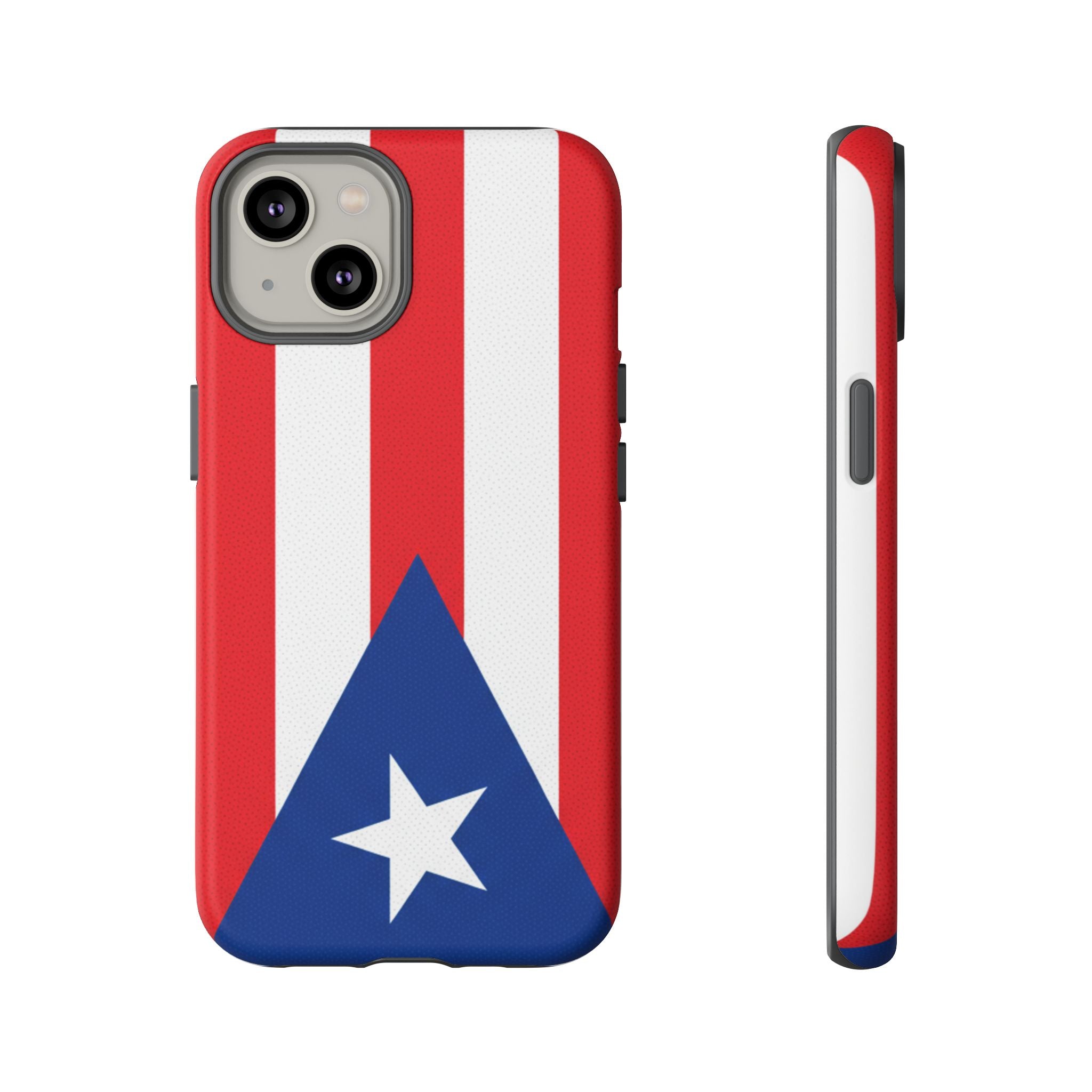 Puerto Rico Flag Tough Phone Case Patriotic Red & White Stripe Design