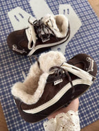 Dachshund Embroidered Plush Slip-On Sneakers