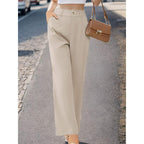 Elegant Womens Suit Pants With Pockets