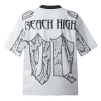 Snake Scale Design Mesh Jersey Short Sleeve T-shirt Loose