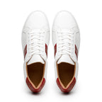61-101-RED OLYMPIAS Italian Calfskin and Crocodile Stripe, Red