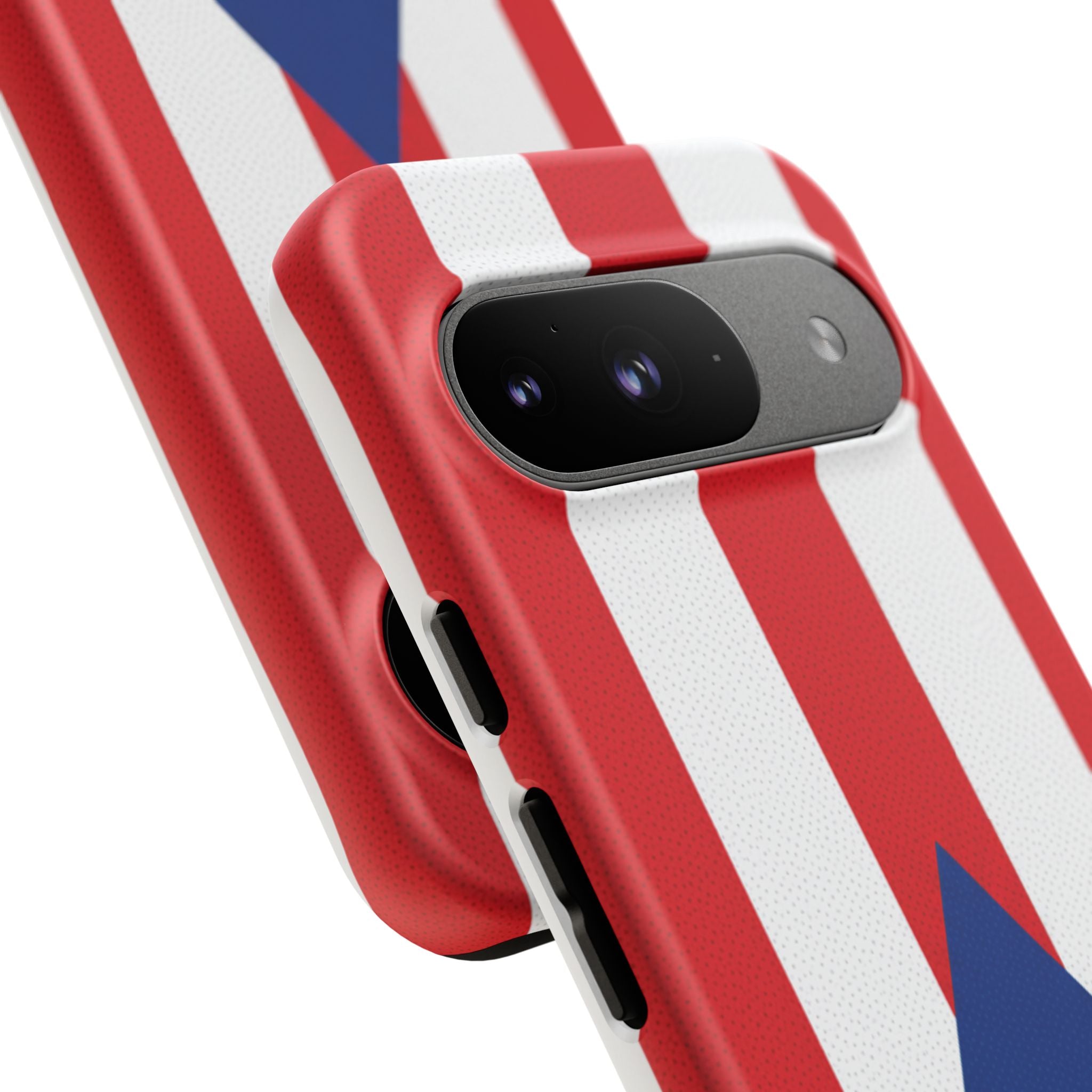Puerto Rico Flag Tough Phone Case Patriotic Red & White Stripe Design
