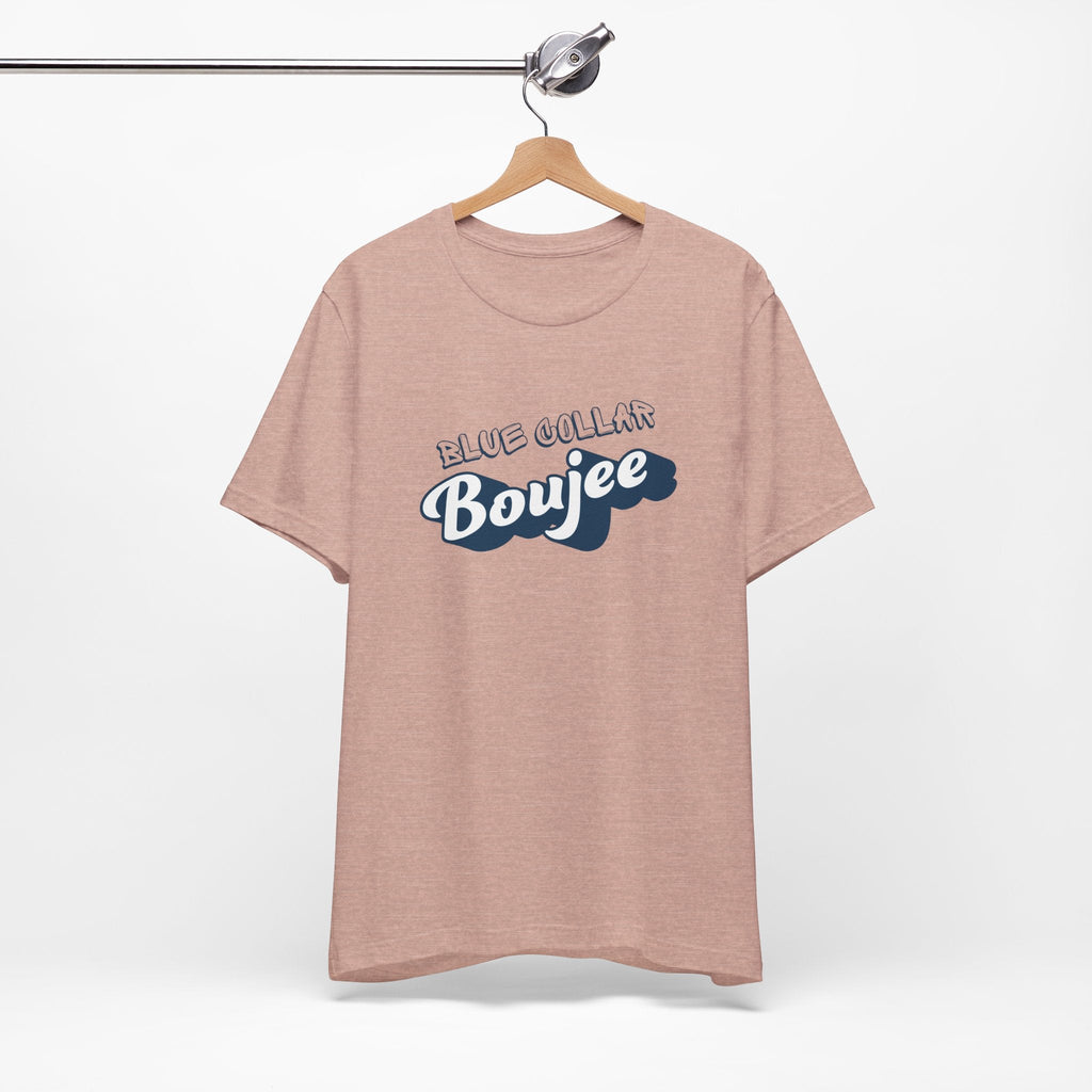 Boujee Blue Collar Unisex Tee, Trendy Graphic Shirt, Casual Wear, Gift for Him/Her, Fun Attire for Themed Parties