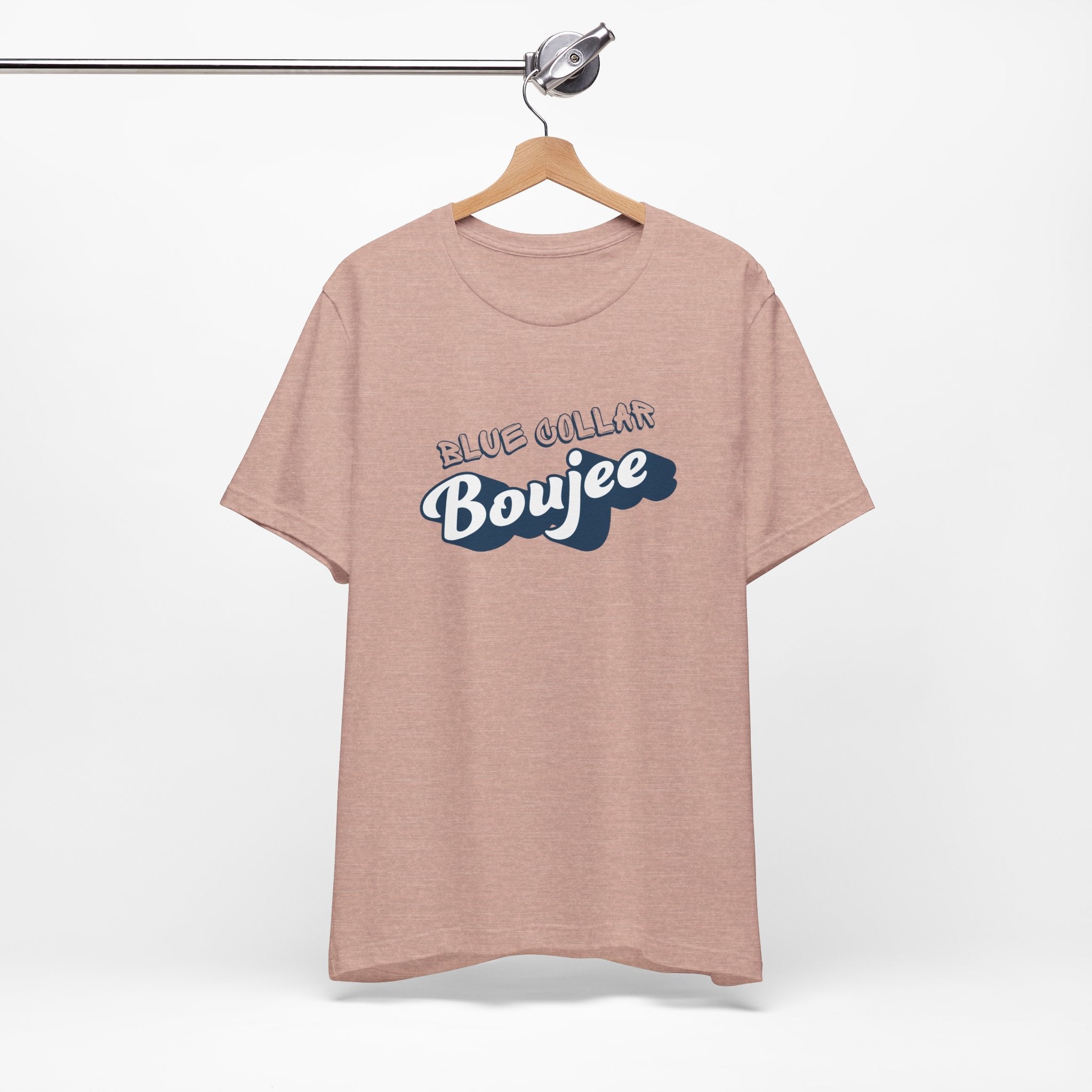 Boujee Blue Collar Unisex Tee, Trendy Graphic Shirt, Casual Wear, Gift for Him/Her, Fun Attire for Themed Parties