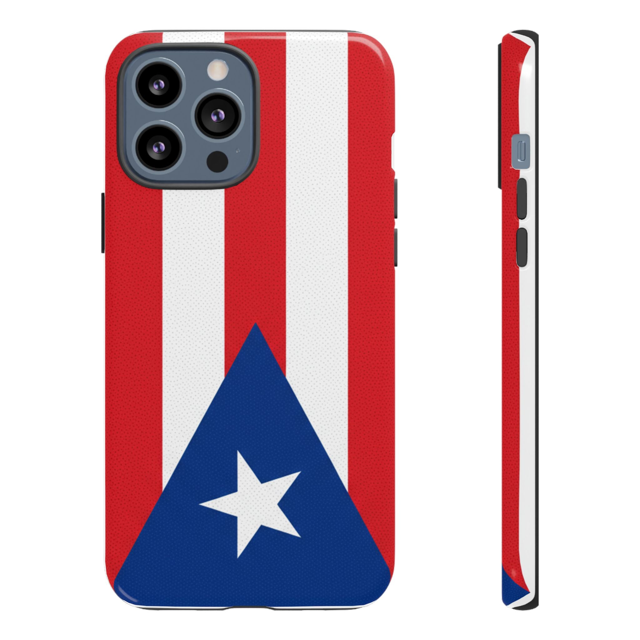 Puerto Rico Flag Tough Phone Case Patriotic Red & White Stripe Design