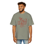 Ocean-Inspired Oversized Tee for Men, Stylish Sea Creature Shirt, Relaxed Fit, Perfect for Beach Days, Casual Wear, Gift for Seafood Lovers