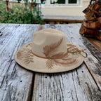Boho Luxe - Burned Wide Brim Hat