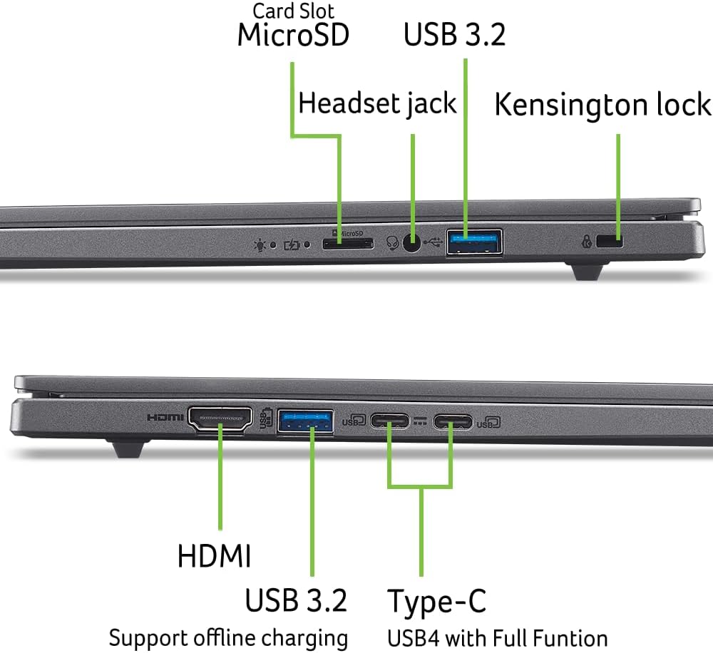acer Aspire 16 AI Copilot+ PC | 16" WUXGA 120Hz Multi-Touch Display | Snapdragon X X1-26-100 | NPU: 45 Tops - GPU: Up to 1.7 TFLOPs | 16GB LPDDR5X | 512GB PCIe Gen 4 SSD | Wi-Fi 7 | A16-11MT-X669