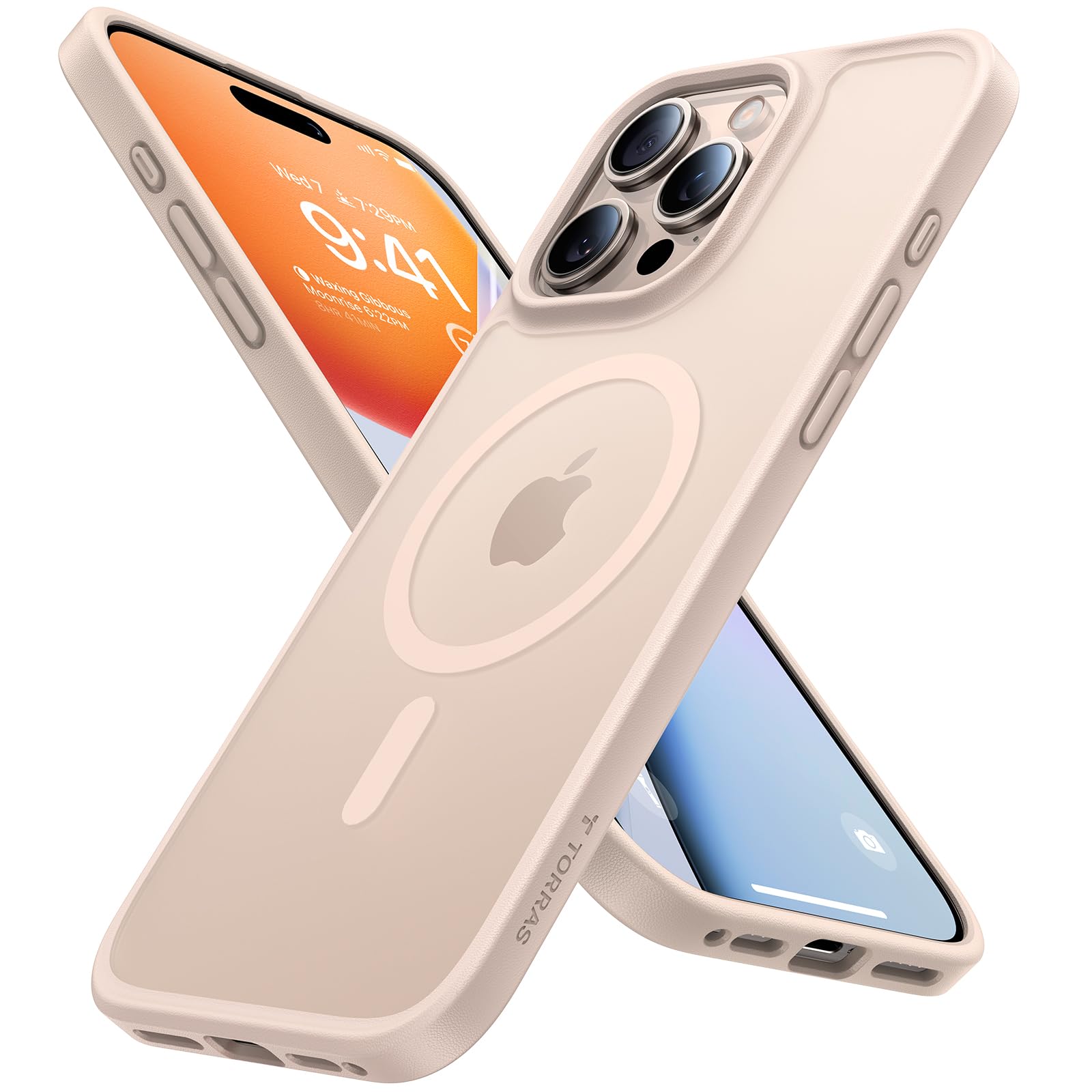 TORRAS Magnetic Shockproof for iPhone 12 Pro Case/iPhone 12 Case, [Military-Grade Drop Tested] [Compatible with MagSafe] Translucent Slim Protective Anti-Scratch, Black