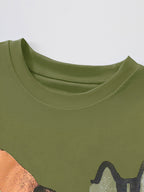 Children's Animal Print Crew Neck T-Shirt