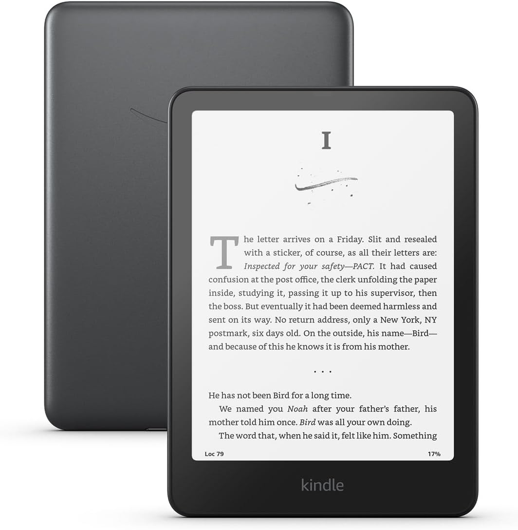 Amazon Kindle Paperwhite Signature Edition 32GB (newest model) – 20% faster with auto-adjusting front light, wireless charging, and weeks of battery life – Metallic Black