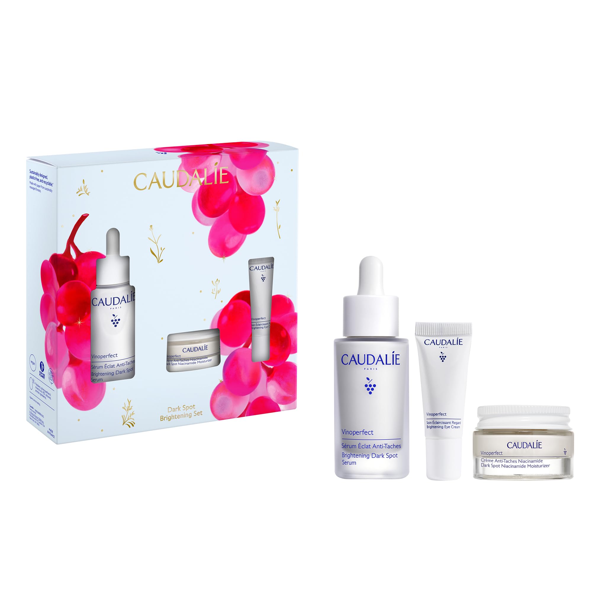 Caudalie Vinoperfect Brightening Dark Spot Serum Vitamin C Alternative - 62x More Effective than Vitamin C with Viniferine for a Visibly Brighter Even Complexion