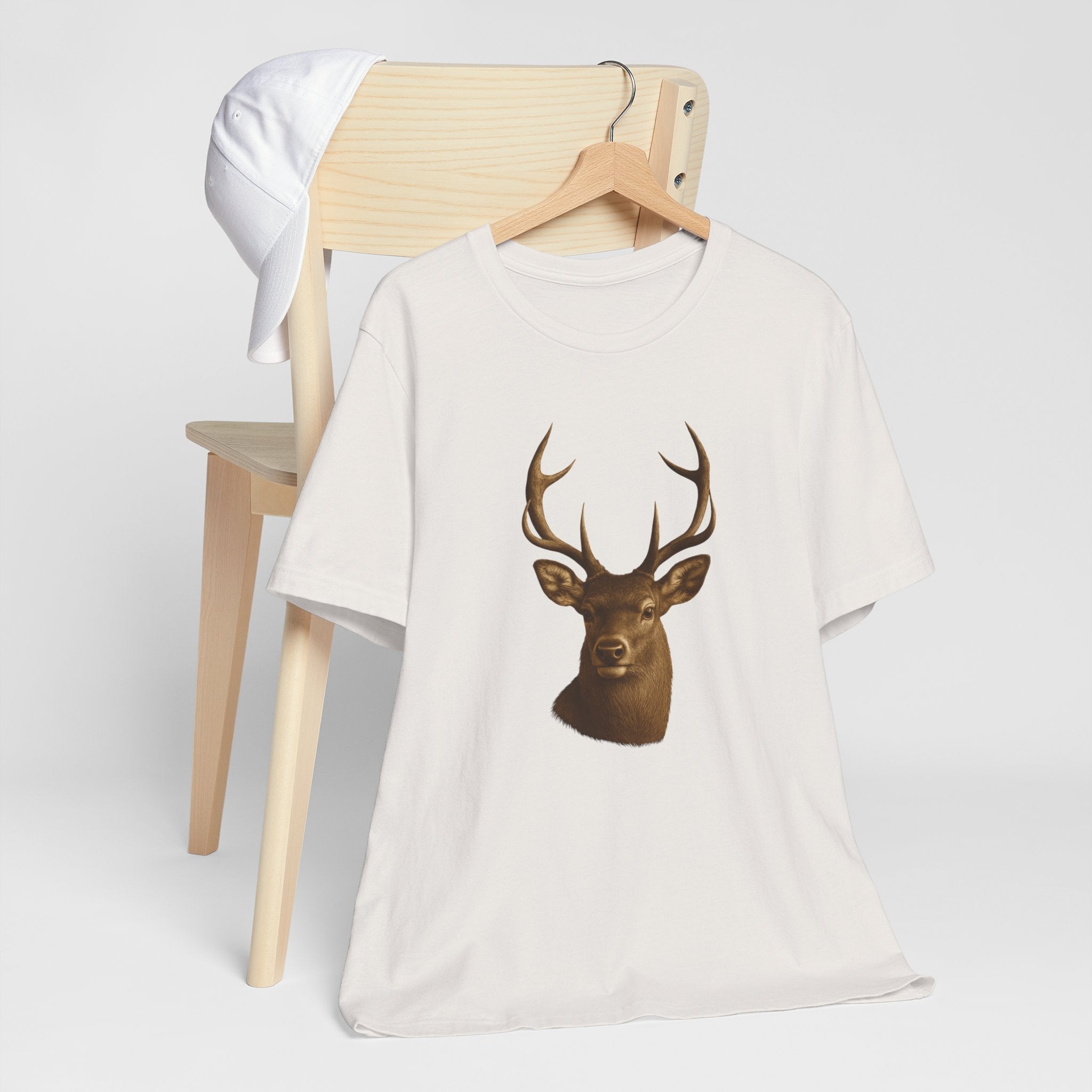 Rustic Deer Graphic Tee, Nature Lover Shirt, Outdoorsy Gift, Casual Wear, Wildlife Enthusiast Tee