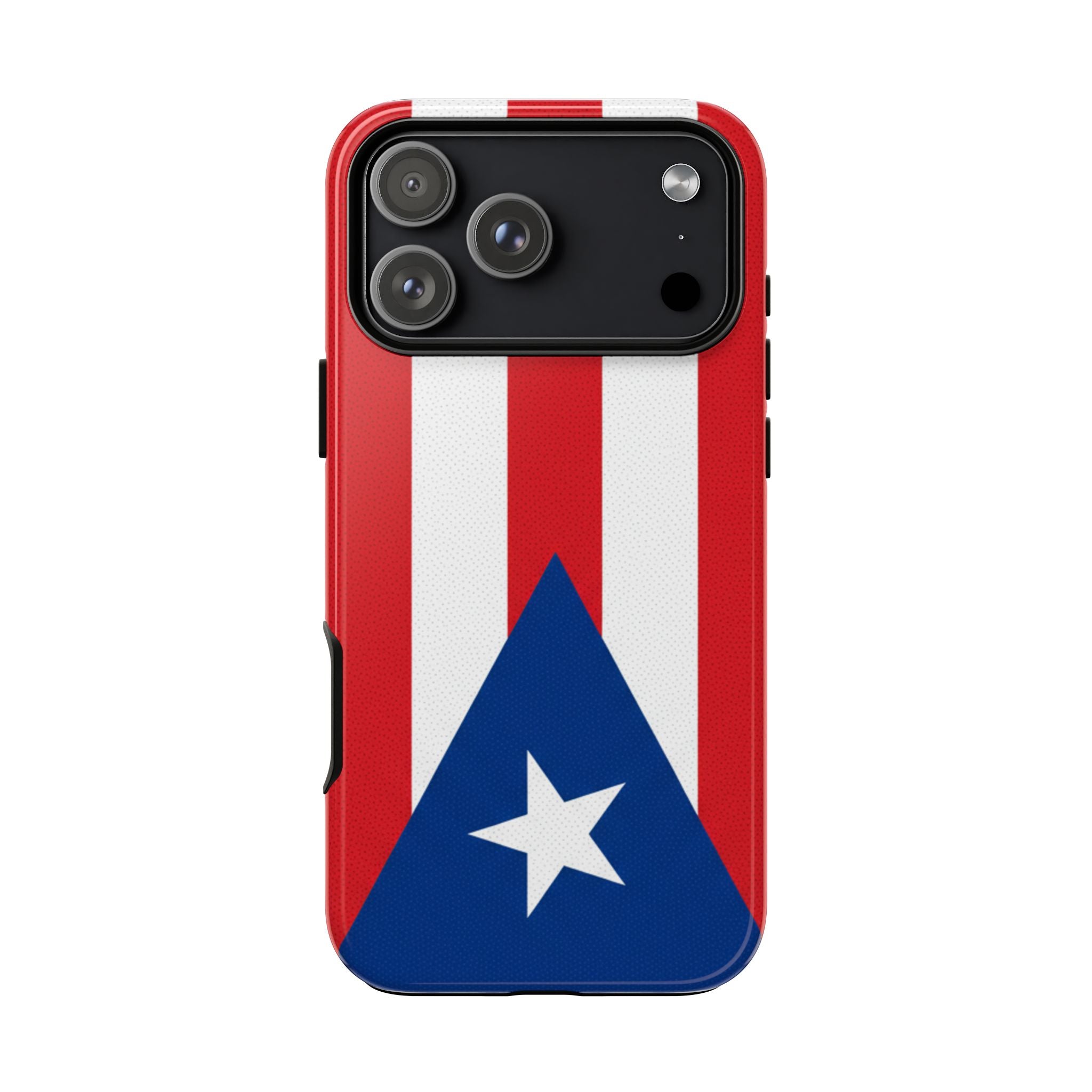 Puerto Rico Flag Tough Phone Case Patriotic Red & White Stripe Design