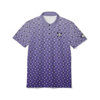 Tee-bone Vibrant Purple-Blue Star Gradient Stylish Unisex Polo Shirt for Golf in All Seasons