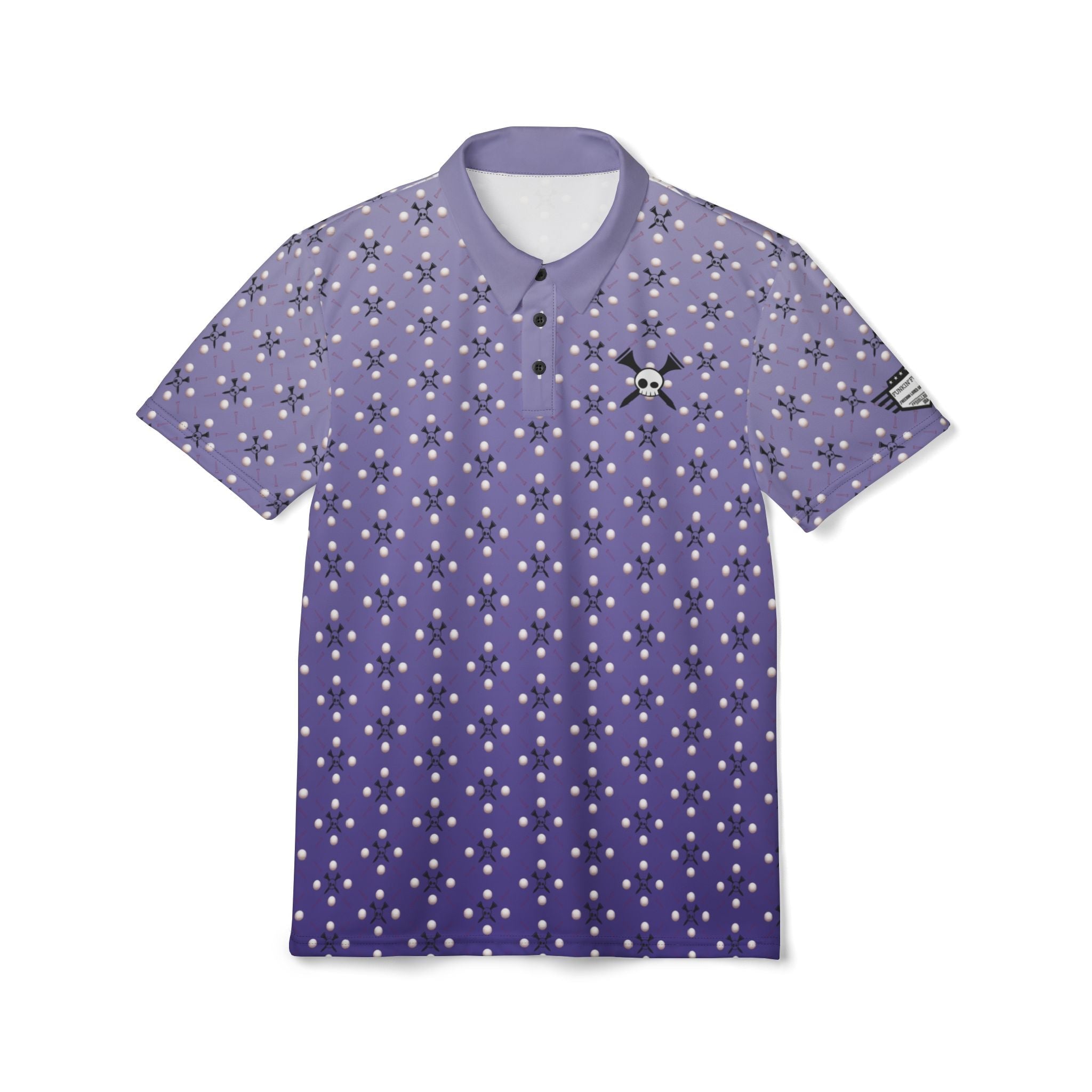 Tee-bone Vibrant Purple-Blue Star Gradient Stylish Unisex Polo Shirt for Golf in All Seasons